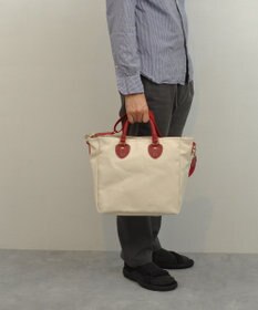 UNBILLION Otias 8号キャンバスシュリンクレザートートバッグ