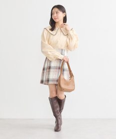 earth music&ecology 配色ピコレースブラウス