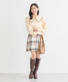 earth music&ecology 配色ピコレースブラウス