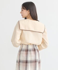 earth music&ecology 配色ピコレースブラウス