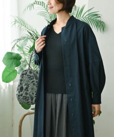 muuc 〈2WAY〉〈遠州織物の工場で織られた上質なコットン生地〉スタンドカラー 羽織り＆シャツワンピース