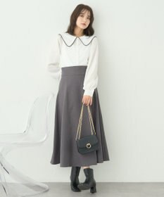 earth music&ecology 配色ピコレースブラウス