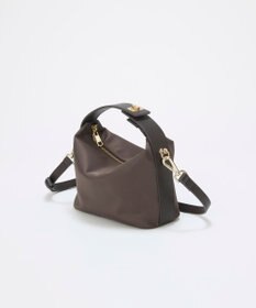 TOPKAPI 【TREASURE TOPKAPI】ナイロン レザーコンビ ハンドルオープン ミニ ショルダーバッグ