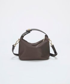 TOPKAPI 【TREASURE TOPKAPI】ナイロン レザーコンビ ハンドルオープン ミニ ショルダーバッグ