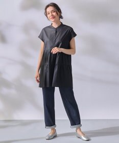 ANY 【洗濯機可能】シルキーソフトティアードブラウス