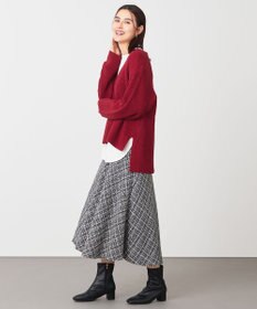 ANY ウールブレンドバルキーニット Vネック