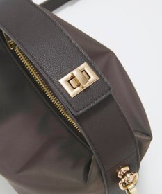 TOPKAPI 【TREASURE TOPKAPI】ナイロン レザーコンビ ハンドルオープン ミニ ショルダーバッグ