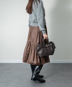 INTER-CHAUSSURES 【CHRISTIAN VILLA】シュリンクレザーハンドバッグ