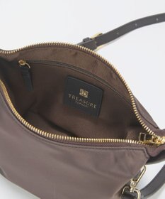 TOPKAPI 【TREASURE TOPKAPI】ナイロン レザーコンビ ハンドルオープン ミニ ショルダーバッグ