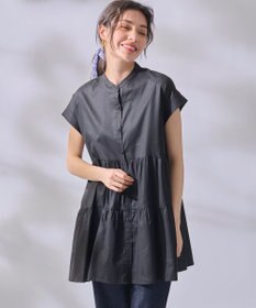 ANY 【洗濯機可能】シルキーソフトティアードブラウス