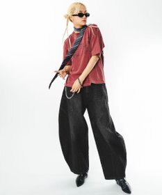 WEGO 【ユニセックス着用ITEM/MLサイズ展開】クロップドグラフィックT（SS）