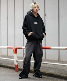 WEGO 【ユニセックス着用ITEM/裏起毛】バルーンクロップドグラフィックプルパーカー