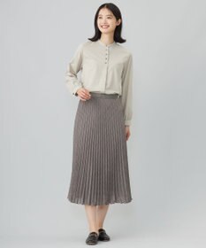 J.PRESS LADIES L 【洗える】テトロンレーヨンビエラ チェック プリーツ スカート