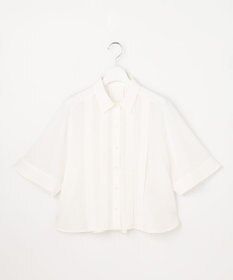 自由区 L 【涼感シアー】スラブボイルタック ブラウス