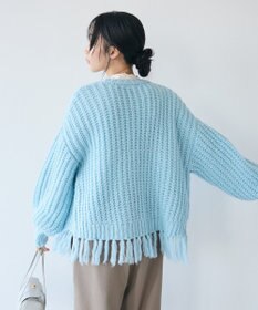 CRAFT STANDARD BOUTIQUE 洗える/フリンジニットカーディガン