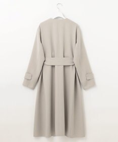 自由区 【洗える】ライトダブルクロス ノーカラーコート