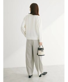 Green Parks カットジョーゼットドットボタンカーディガン