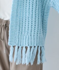 CRAFT STANDARD BOUTIQUE 洗える/フリンジニットカーディガン