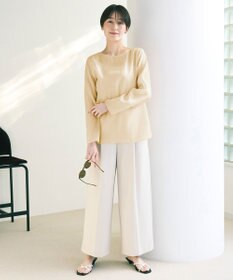 UNFILO シアー ラウンドテールブラウス