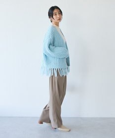 CRAFT STANDARD BOUTIQUE 洗える/フリンジニットカーディガン