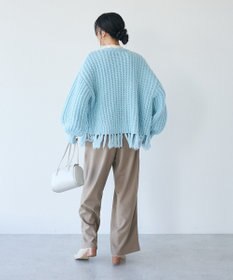 CRAFT STANDARD BOUTIQUE 洗える/フリンジニットカーディガン