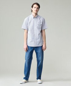 J.PRESS MEN 風が通るシアサッカーの清涼感【吸水速乾 / 高通気性】【クールマックス】サッカーストライプ シャツ / B.D.