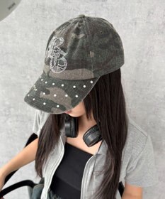 WEGO ロゴラインストーンキャップ