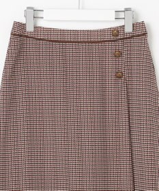 J.PRESS LADIES デシンハウンドトゥースプリント スカート