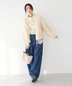 CRAFT STANDARD BOUTIQUE 洗える/フリンジニットカーディガン