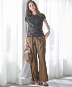 23区 【SLOW/一部店舗限定】MVSコットン カシュクールデザイン Tシャツ