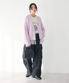 CRAFT STANDARD BOUTIQUE 洗える/フリンジニットカーディガン