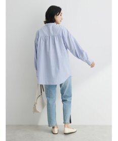 Green Parks ストライプレースアップシャツ