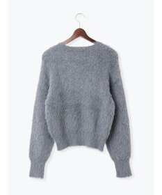 Te chichi シャギーヤーンロングスリーブニット