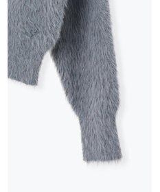 Te chichi シャギーヤーンロングスリーブニット