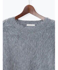 Te chichi シャギーヤーンロングスリーブニット