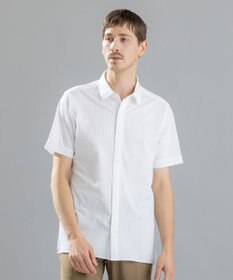 JOSEPH HOMME コンパクトサッカージャージー　レギュラーカラー半袖シャツ