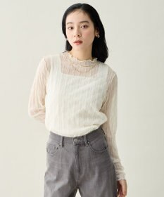 ANY L レースインナートップス