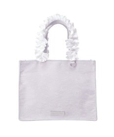 Maison de FLEUR ブルーマニアフリルハンドルスクエアトートバッグ
