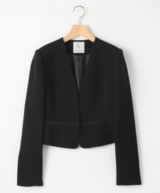 組曲 NOIR 【洗える】ウォッシャブルストレッチバックサテン ジャケット＋ワンピース