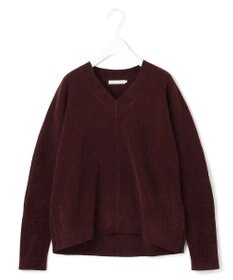 ICB 【洗える】コットンシェニール Vネックニット