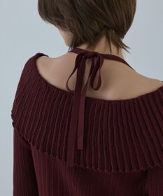 GRACE CONTINENTAL アイレットフレアニットトップ