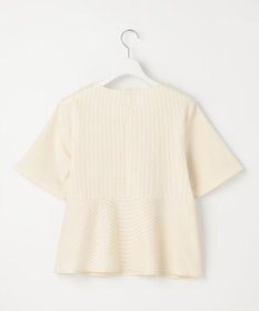 J.PRESS LADIES 【洗える・抗菌防臭・吸水速乾】サッカージャージー ペプラム カットソー