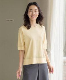 J.PRESS LADIES L 【洗える】レーヨンエリートストレッチ 編み柄 ニット