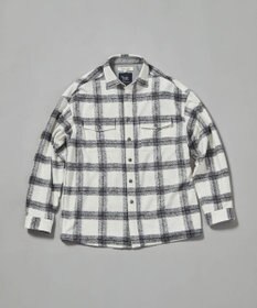 JOSEPH ABBOUD MOUNTAIN 【SPACE／UNISEX】フランネルジャージーブロック シャツ