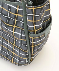 Y'SACCS ドローイングチェックトートバッグ