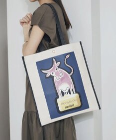 TOPKAPI 【Breath TOPKAPI】サヴィニャック × Breath TOPKAPI アート プリント フラット オーガニックキャンバス トート バッグ