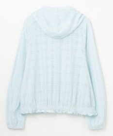 組曲 KIDS 【150-160㎝】【UVケア】オパールチェック パーカー