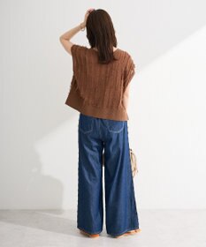 Green Parks サイドレースデニムワイドパンツ