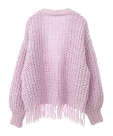 CRAFT STANDARD BOUTIQUE 洗える/フリンジニットカーディガン