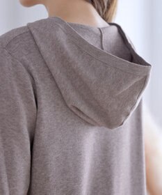 Tiaclasse メランジ配色フーディーニットチュニック